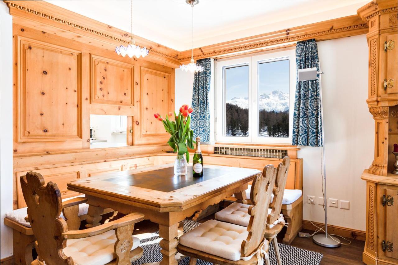 Spacious Apartment With Fantastic Alpine Panorama St. Moritz Luaran gambar